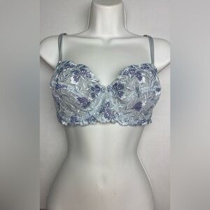 NWOT Chantelle LT BLU/LILAC Unlined Underwire, 38C *P1093